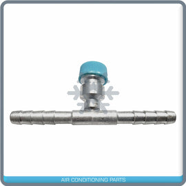 Barbed AC Fitting, #6 to #6 Straight Hose Splice,Aluminum  with Service Port - Qualy Air