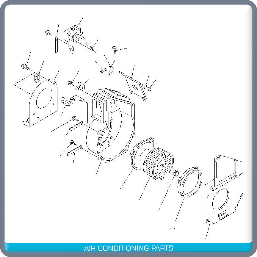 New A/C Blower Motor For Excavator Komatsu PC200-6 - OE# ND1163403320 - Qualy Air