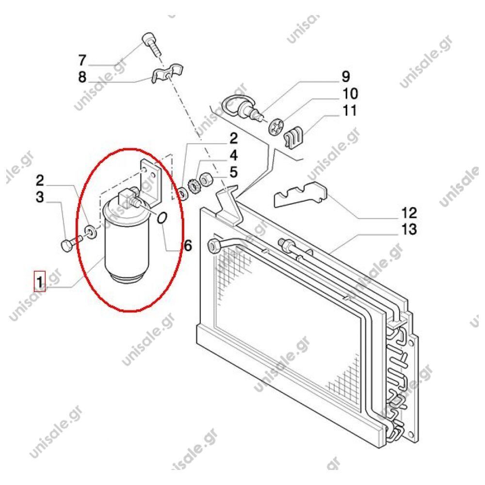 New A/C Receiver Drier for Ford New Holland Tractor TM - OE# 82012480 - Qualy Air