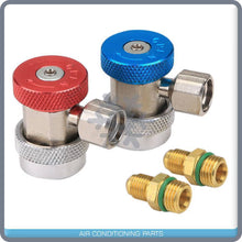 Load image into Gallery viewer, High/Low Adjustable AC R134a Quick Coupler Connector Adapter 1/4&quot; SAE - Qualy Air