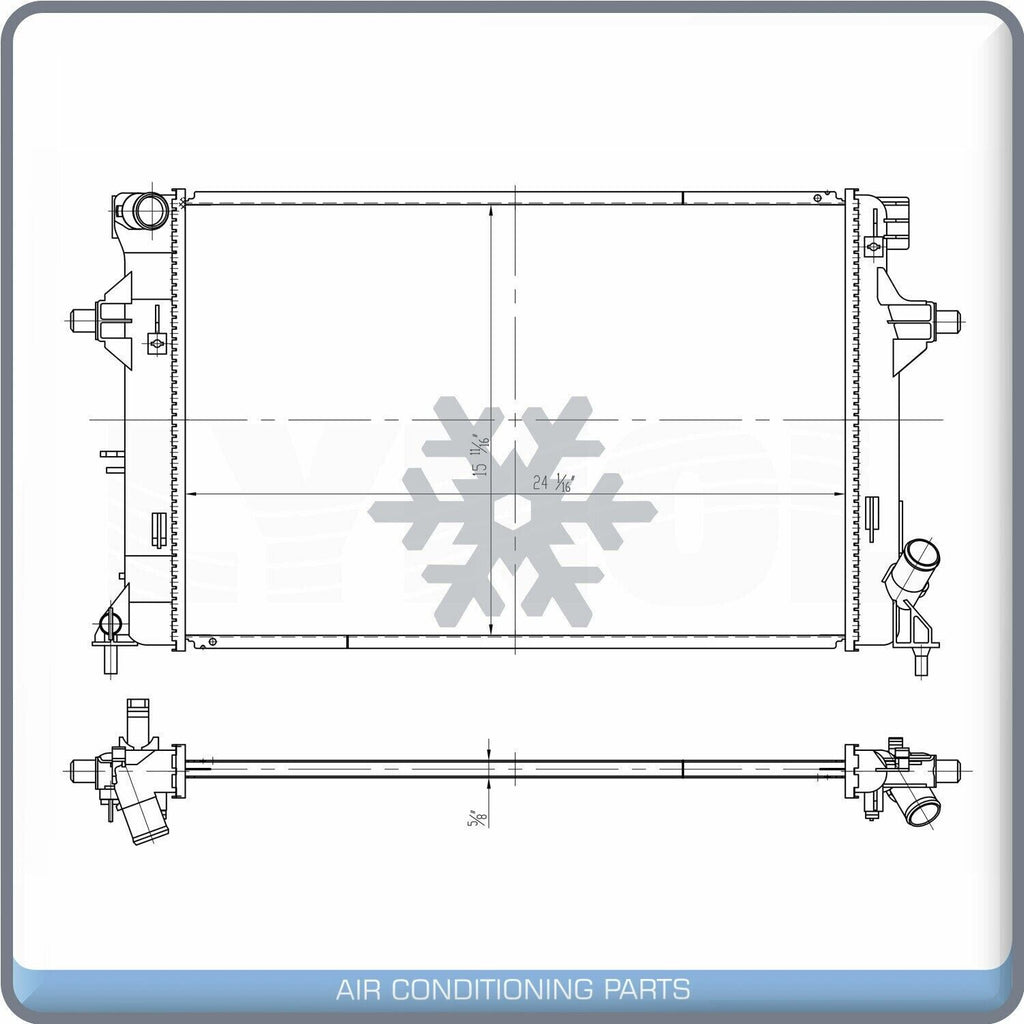 NEW Radiator for Hyundai Elantra 2.0L - 2017 2018 2019 2020 - OE# 25310F2000 QL - Qualy Air