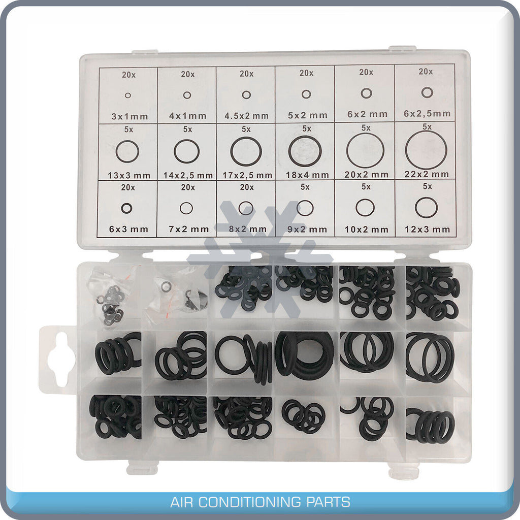 225pc - AC A/C System Oring Gasket Seal Washer Rapid Seal Repair Accessories Kit - Qualy Air