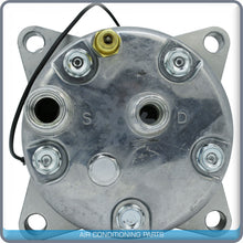 Cargar imagen en el visor de la galería, New A/C Compressor Sanden SD508 &amp; H14 - 12V - 2 Groove - HRZ Exit - Qualy Air