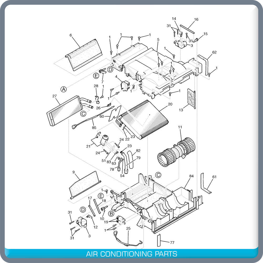 NEW A/C BLOWER MOTOR FOR EXCAVATOR KOBELCO/ KOMATSU SK - OE# YN20M00107S011 - Qualy Air