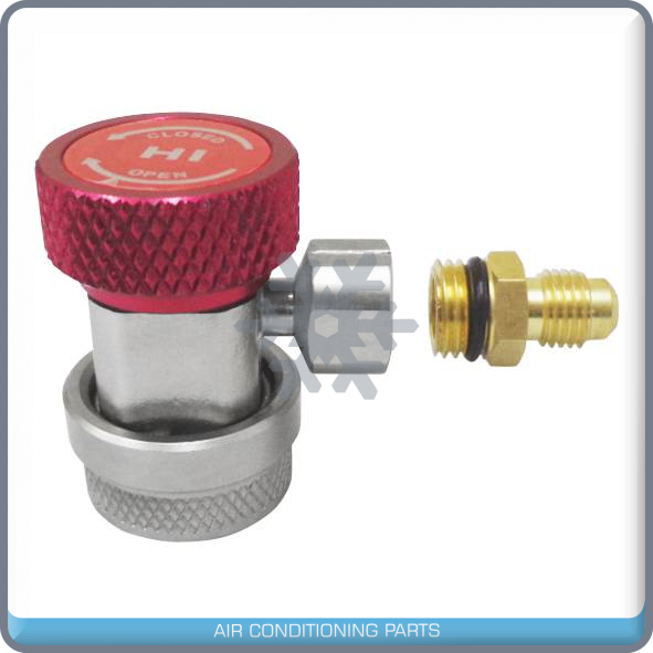 High/Low Adjustable AC R134a Quick Coupler Connector Adapter 1/4" SAE - Qualy Air
