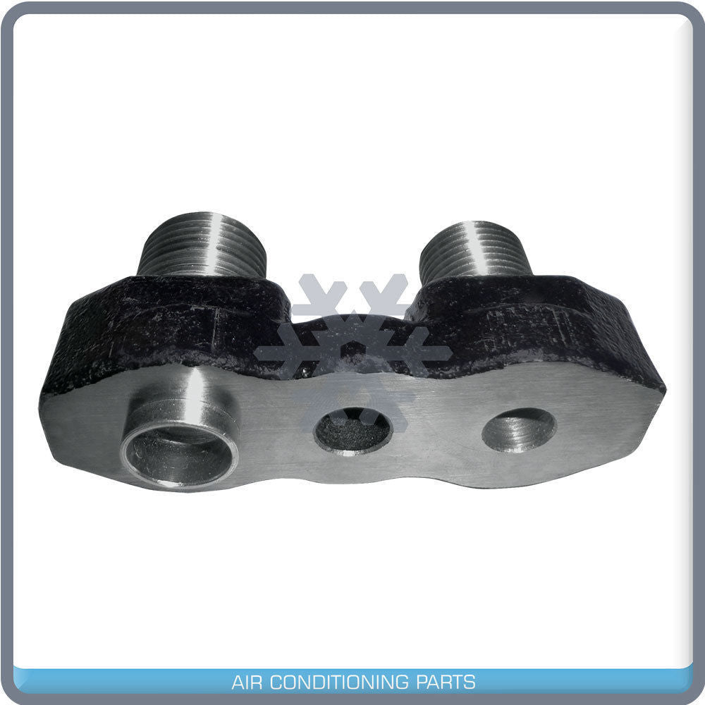 Sanden Flex Horizontal Bolt on Manifold 3/4x7/8 AC Compressor Adapter Fitting - Qualy Air