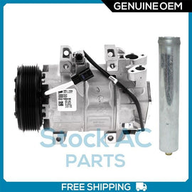 OEM AC Compressor + Receiver Drier for Nissan Altima SL / SV 2.5L - 2013 to 2018 - Qualy Air