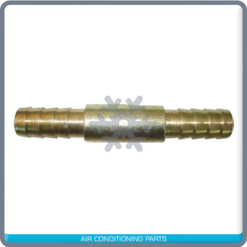 New 4 Nut Barbed A/C Fitting, #12 to #12 Straight Hose Splice (Steel) - Qualy Air