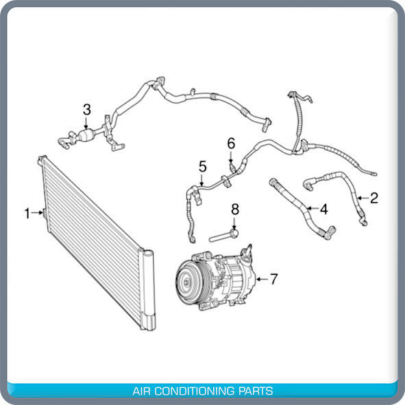 OE.68247204AA A/C Condenser for Jeep Renegade 2.4/Ram ProMaster City 2.4 - Qualy Air