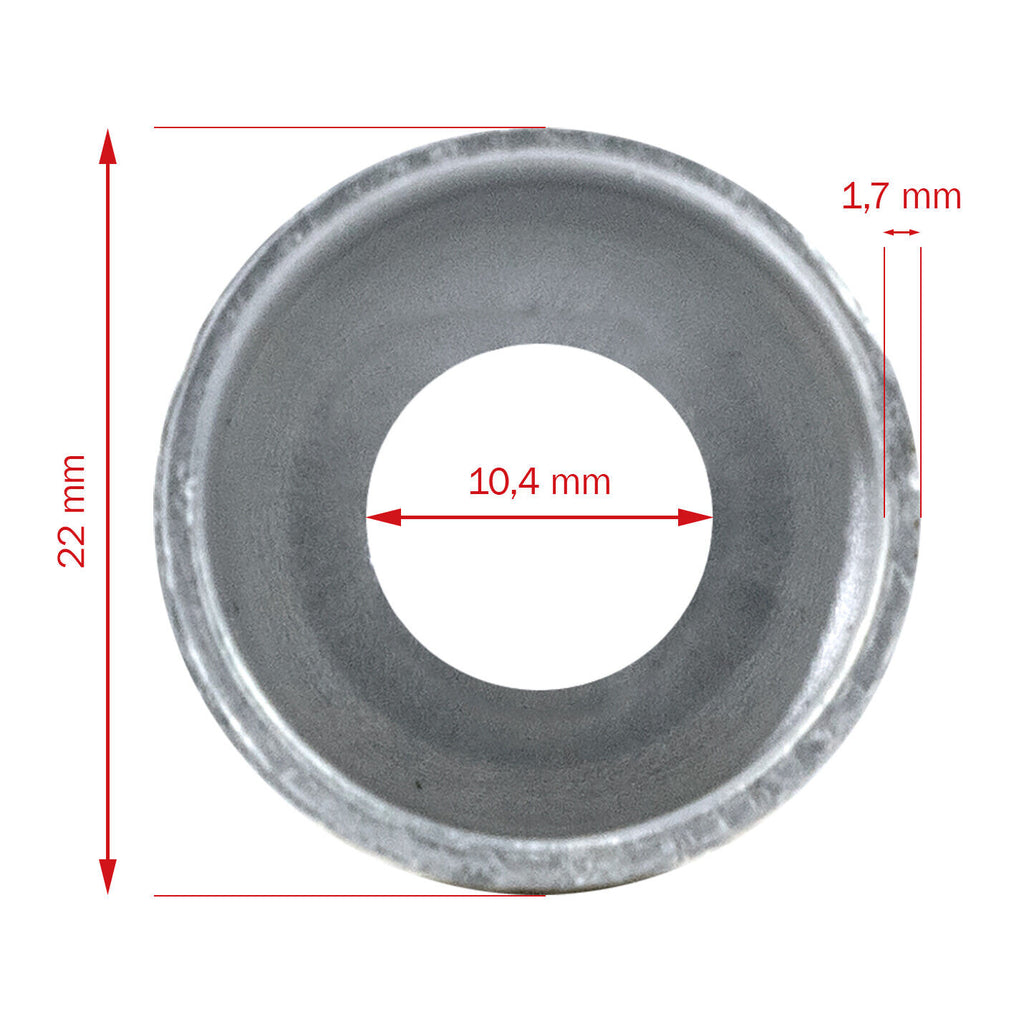 10pc Beadlock A/C Fittings, Crimp Ferrules For STANDARD Barrier Hose #6 - Qualy Air