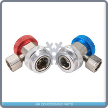 Load image into Gallery viewer, High/Low Adjustable AC R134a Quick Coupler Connector Adapter 1/4&quot; SAE - Qualy Air