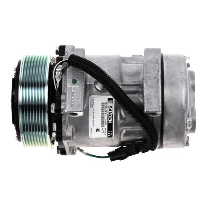 New OEM Sanden Flex AC Compressor w/Clutch - OE# 4028, 4310, 4420 QR - Qualy Air
