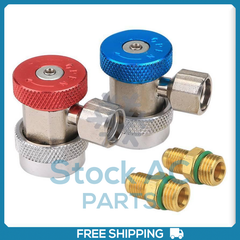High/Low Adjustable AC R134a Quick Coupler Connector Adapter 1/4" SAE