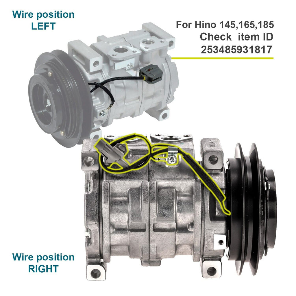 New A/C Compressor for Hino 258LP - OE# 447220-5980 QR - Qualy Air