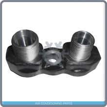 Cargar imagen en el visor de la galería, Sanden Flex Horizontal Bolt on Manifold 3/4x7/8 AC Compressor Adapter Fitting - Qualy Air
