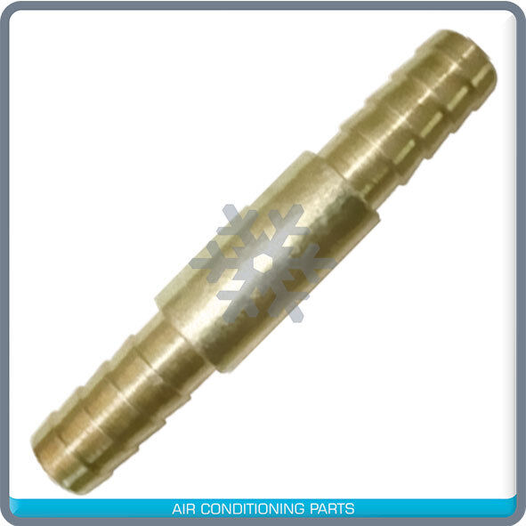 New 4 Nut Barbed A/C Fitting, #12 to #12 Straight Hose Splice (Steel) - Qualy Air