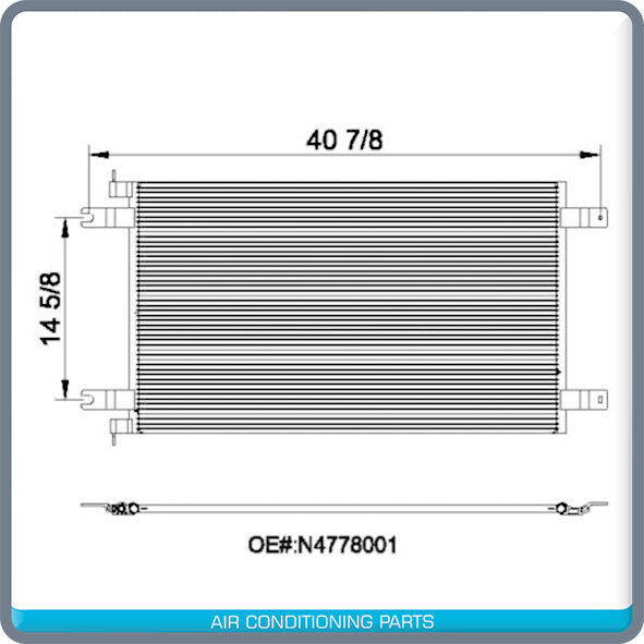 New A/C Condenser fits Peterbilt 386 - 2011-2013 / Peterbilt 388 - 2008-2015 - Qualy Air