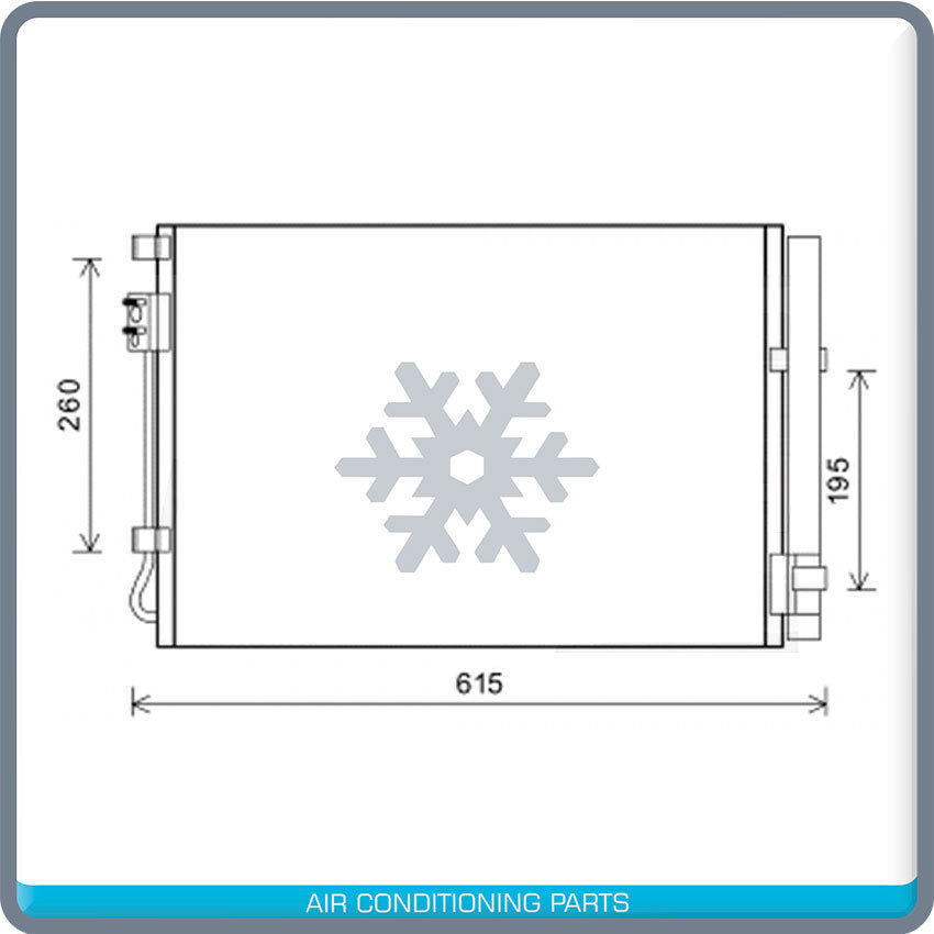 New A/C Condenser + Drier fits Hyundai Accent, Veloster / Kia Rio 2012 to 2013 - Qualy Air