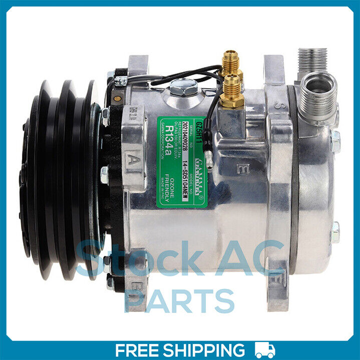 New A/C Compressor for Sanden SD507 - 12V - 2 Groove QU - Qualy Air