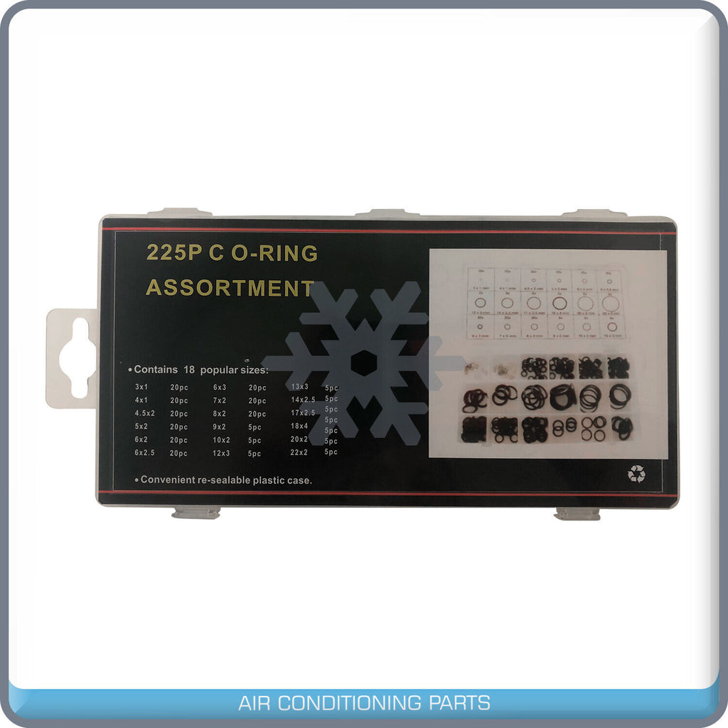 225pc - AC A/C System Oring Gasket Seal Washer Rapid Seal Repair Accessories Kit - Qualy Air