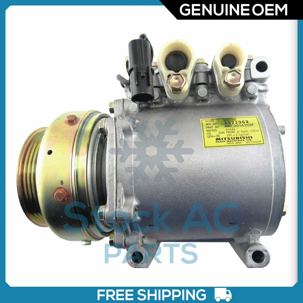 OEM A/C Compressor for Dodge Colt/ Eagle Summit/ Mitsubishi Mirage/ Plymouth RQ - Qualy Air