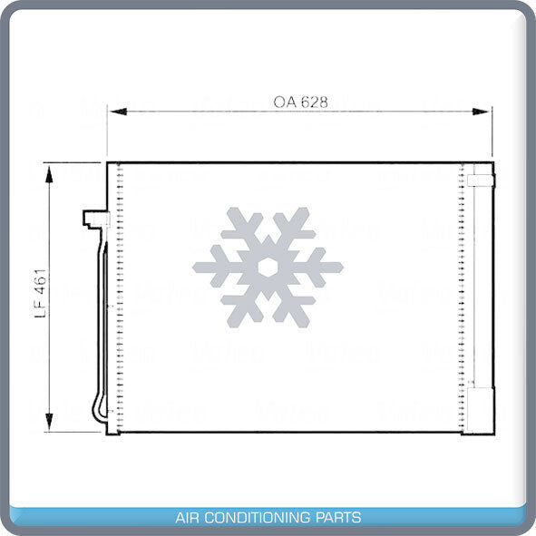 New AC Condenser for BMW X5 2007 to 2016 / BMW X6 2008 to 2014 - OE# 6450923999 - Qualy Air