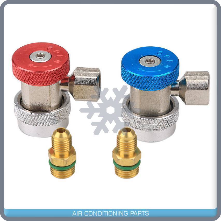 High/Low Adjustable AC R134a Quick Coupler Connector Adapter 1/4" SAE - Qualy Air