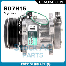 Load image into Gallery viewer, New OEM Sanden AC Compressor SD7H15 8 Groove 24V - OE# 8FK351126271/ 8233 QR - Qualy Air