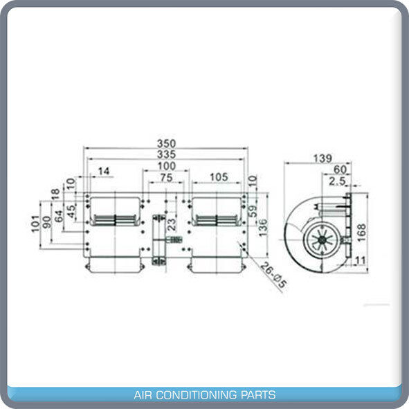 NEW GENUINE SPAL A/C BLOWER MOTOR W/ RESISTOR FOR BUS 24V - OE# 006-B40-22 - Qualy Air