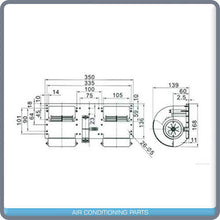 Load image into Gallery viewer, NEW GENUINE SPAL A/C BLOWER MOTOR W/ RESISTOR FOR BUS 24V - OE# 006-B40-22 - Qualy Air