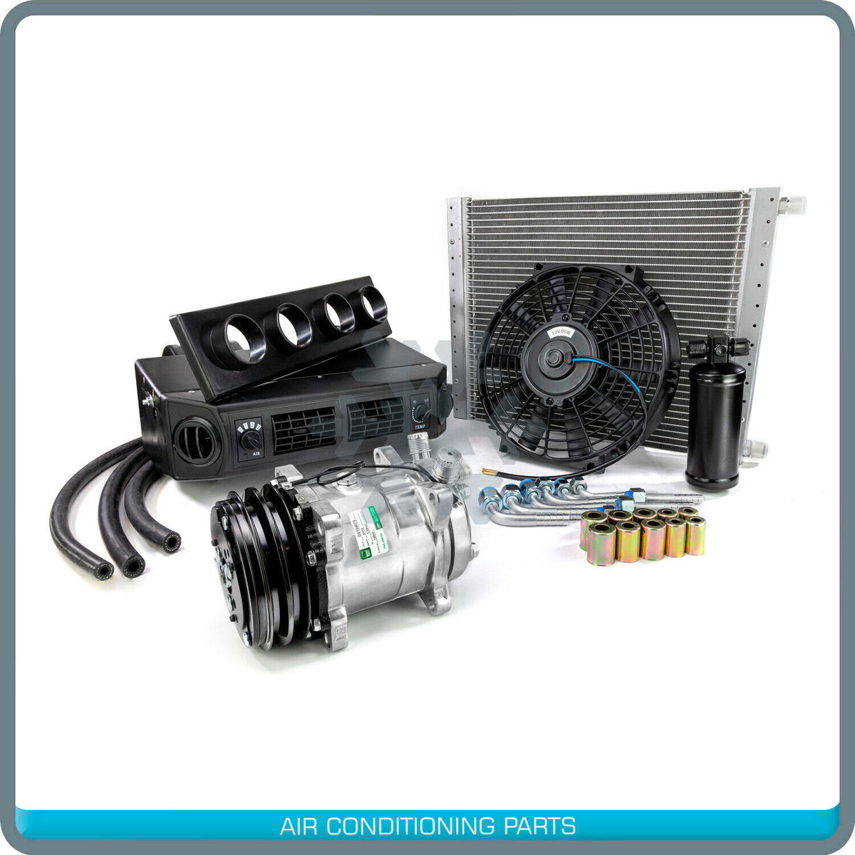 NEW A/C UNIVERSAL KIT UNDERDASH COMPRESSOR COMPLETE AIR CONDITIONER 12