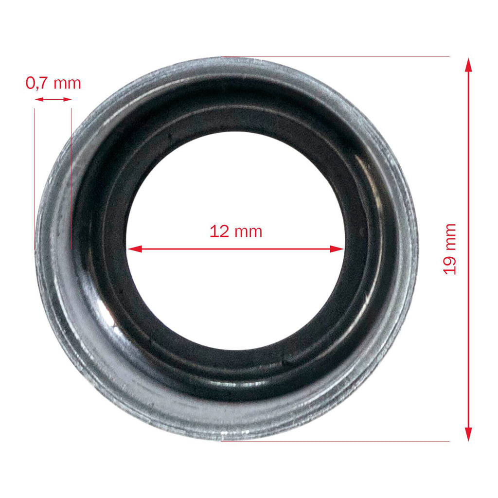 10pc Beadlock A/C Fittings, Crimp On Ferrules For REDUCED Barrier Hose #8 - Qualy Air