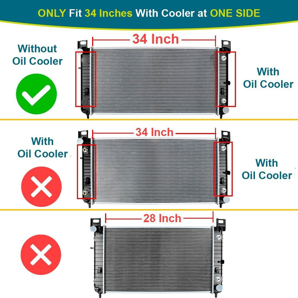 New Radiator for Chevy Silverado 1500 GMC Yukon Cadillac Escalade 4.8 5.3 6.0L - Qualy Air