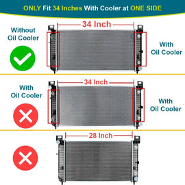 New Radiator for Chevy Silverado 1500 GMC Yukon Cadillac Escalade 4.8 5.3 6.0L - Qualy Air
