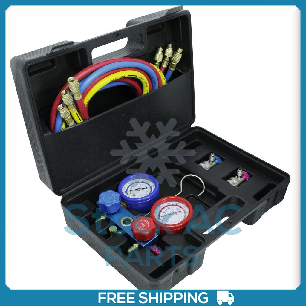 HIGH QUALITY R134a A/C Auto Refrigerant Charging Service Manifold Gauge - Qualy Air