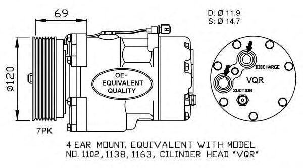 New A/C Compressor for Volkswagen Golf, Jetta 1995-98 & Passat 1993-97 - Qualy Air