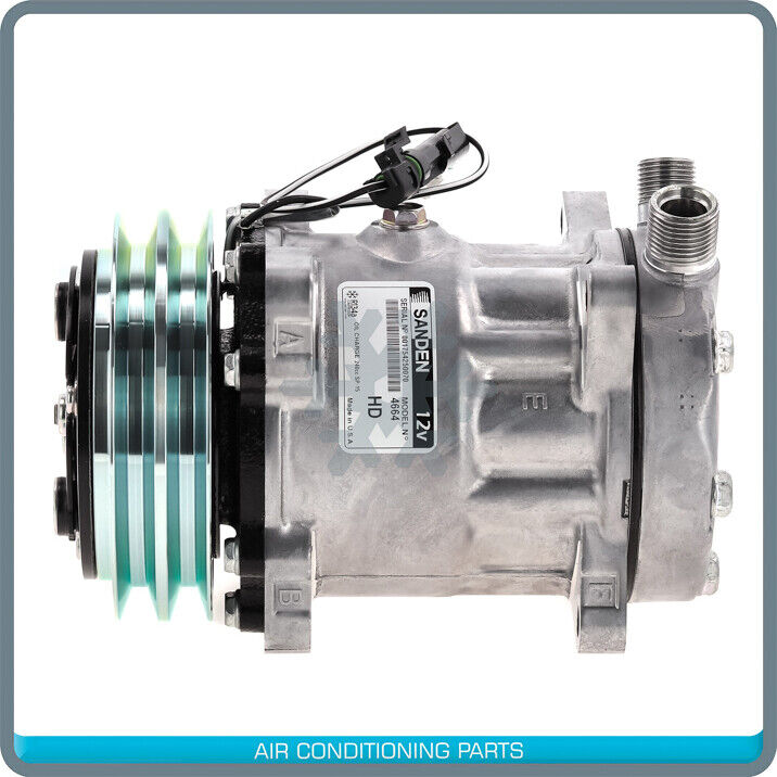 New OEM Sanden A/C Compressor fits 2001 Mack RD / 2000 Kenworth W900 - Qualy Air