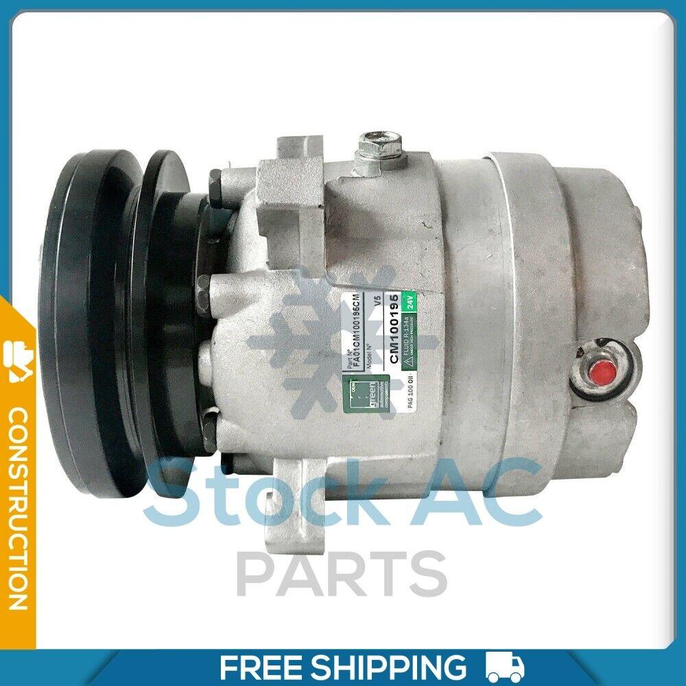 New A/C Compressor fits Hyundai Excavator R130LC-3 / R210LC-3 - OE# 11EM90040 - Qualy Air