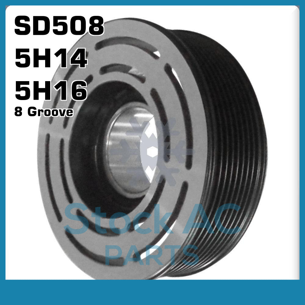 New A/C Compressor Pulley 8 GROOVE fits SD508, 5H14, 5H16 - Qualy Air