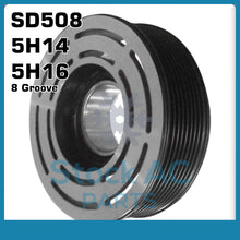 Load image into Gallery viewer, New A/C Compressor Pulley 8 GROOVE fits SD508, 5H14, 5H16 - Qualy Air