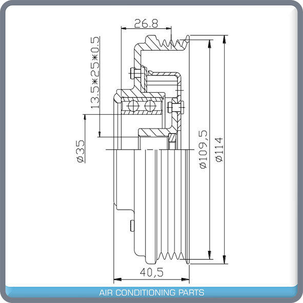 New A/C Compressor Clutch for Audi A4, A6 1.9L - PV4 115mm - TDI DENSO / 7SEU16C - Qualy Air