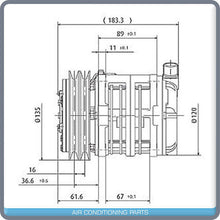 Cargar imagen en el visor de la galería, New A/C Compressor TM-08HS Ear Mount - 2 GV / 24 Volts - OE# 10046015 - Qualy Air