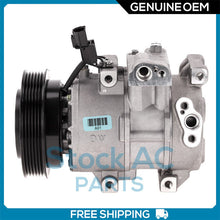 Cargar imagen en el visor de la galería, New OEM A/C Compressor for Hyundai Accent, Veloster 1.6L - 2012 2013 2014 QR - Qualy Air