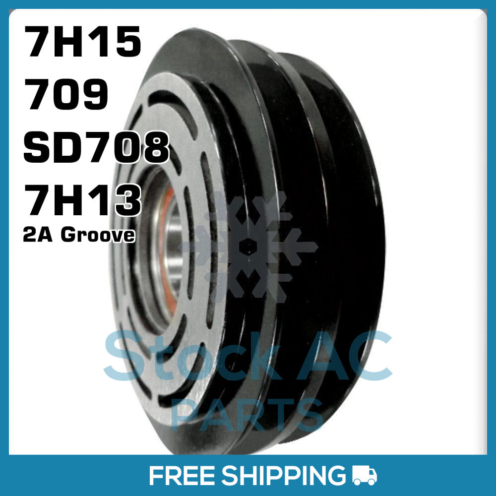 New A/C Compressor Pulley Sanden SD708, 709, 7H13, 7H15 - 2A 132mm - Qualy Air