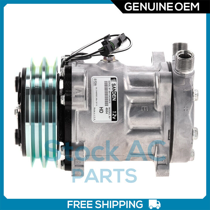 New OEM Sanden A/C Compressor fits 2001 Mack RD / 2000 Kenworth W900 - Qualy Air