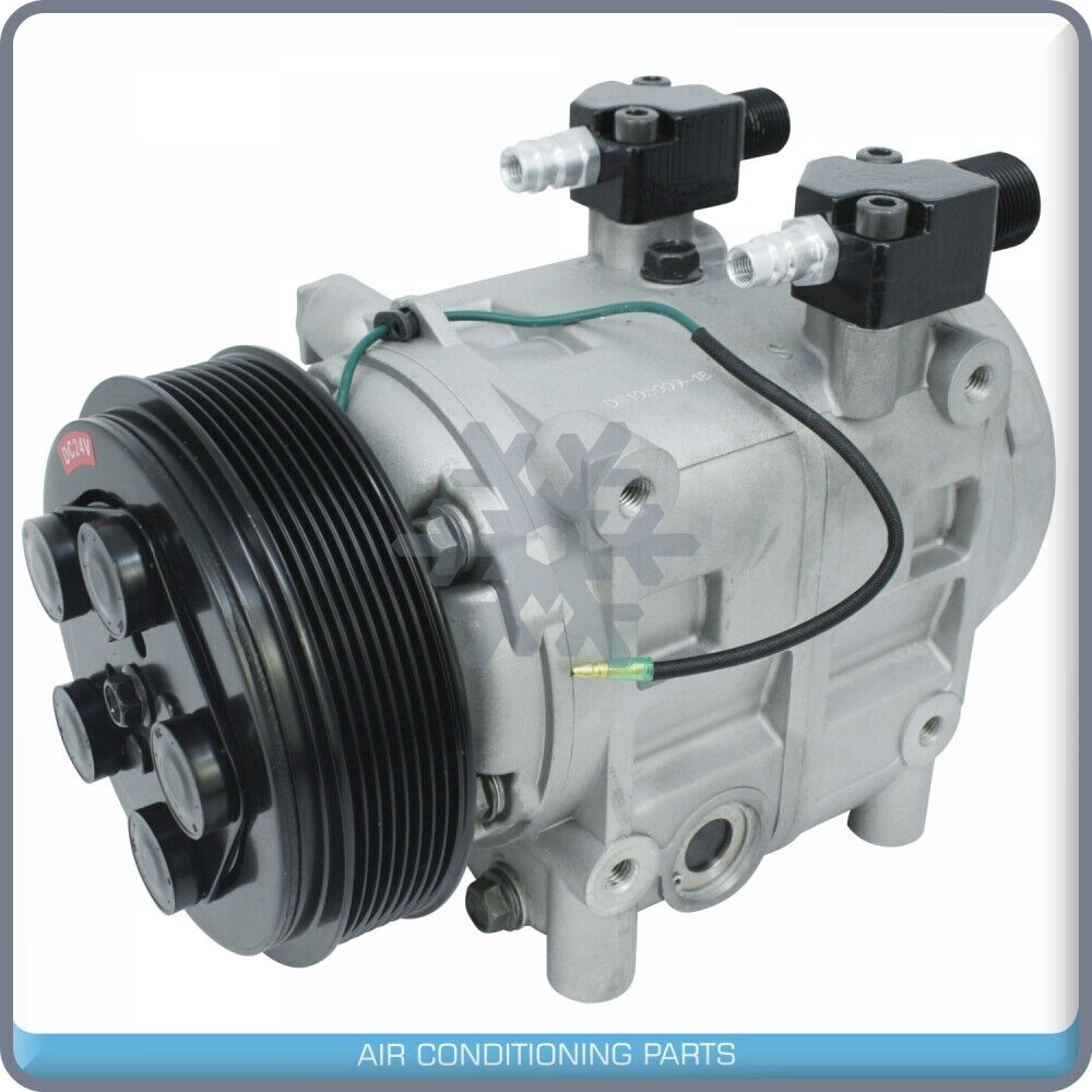 New A/C Compressor for BUS TM31 - 24V, 8 Groove - Qualy Air
