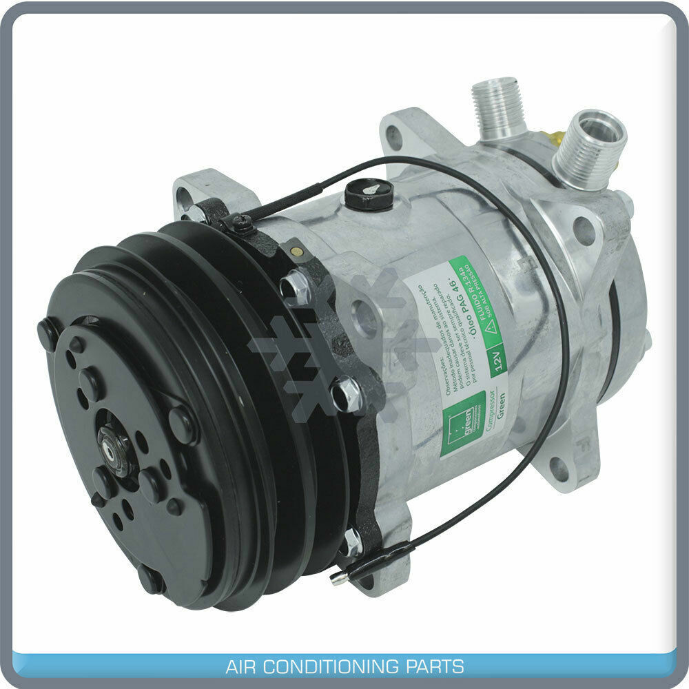 New AC Compressor Back Cover 8/10 Vertical Exit fits Sanden SD7H15 - Qualy Air