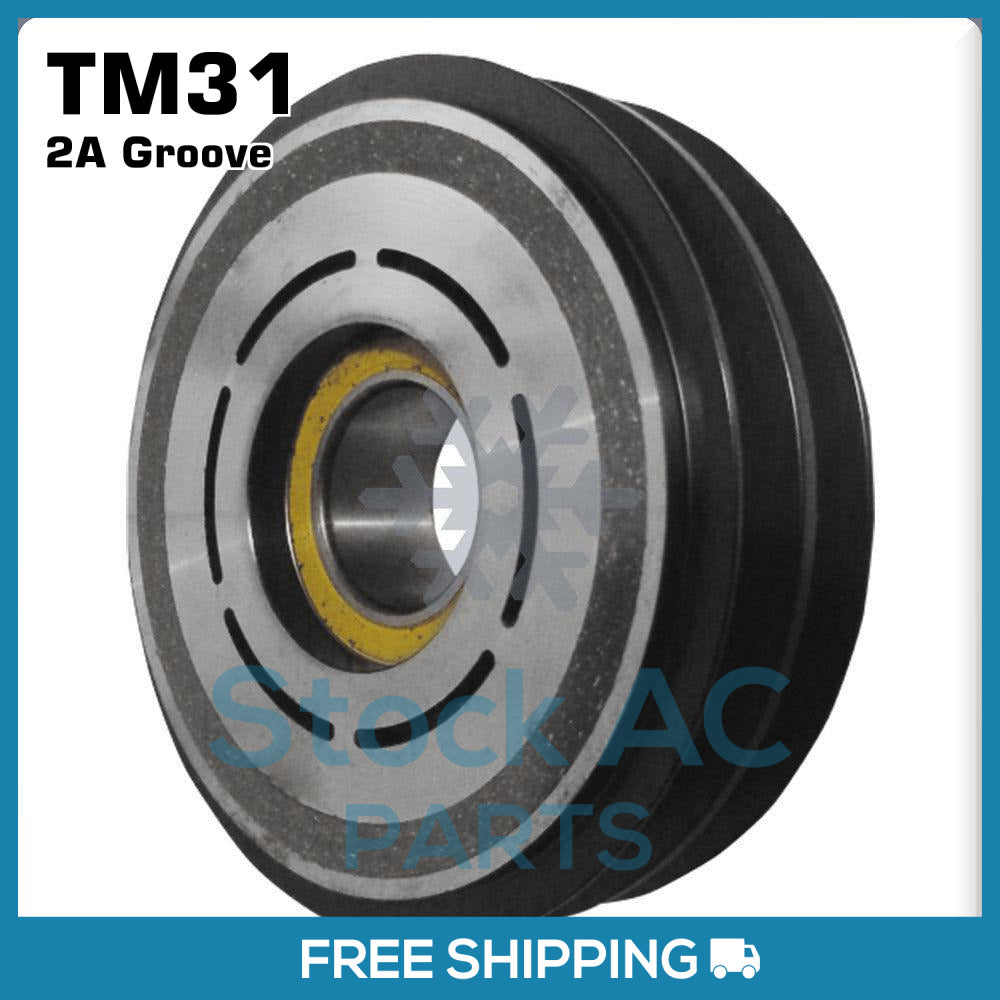 AC Compressor Clutch Pulley Assembly TM31 - 2A Groove - Qualy Air