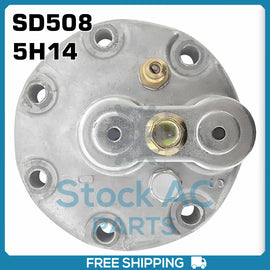New A/C Compressor Back Cover fits SD508 / 5H14 - HRZ with 10/8 exit - Qualy Air