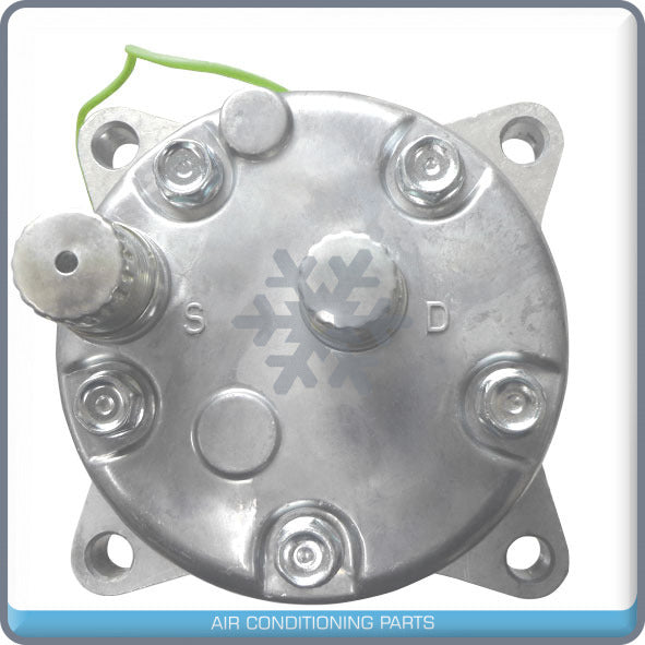 NEW A/C COMPRESSOR COVER SANDEN SD508 ORING HRZ 8X10 EXIT FITTINGS HEAD / BACK - Qualy Air